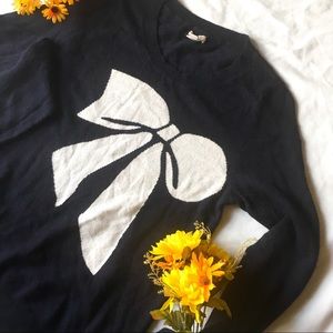 J. Crew Factory big bow intarsia sweater
